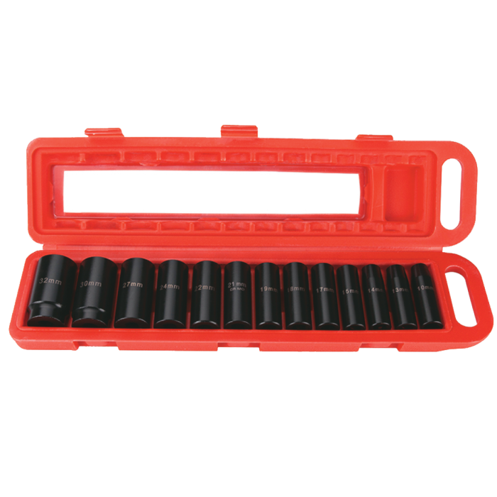 13 Parça 1/2'' Altı Köşe Havalı Uzun Lokma Seti CrV RT-013K