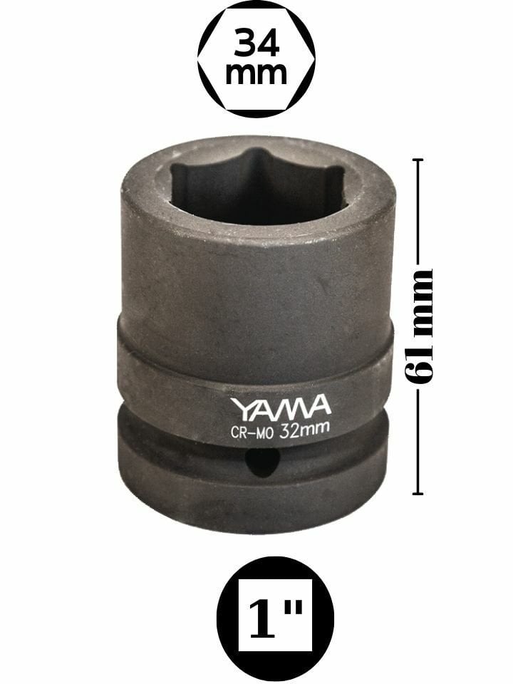 34 mm Havalı Kısa Lokma 1'' YAHLM134