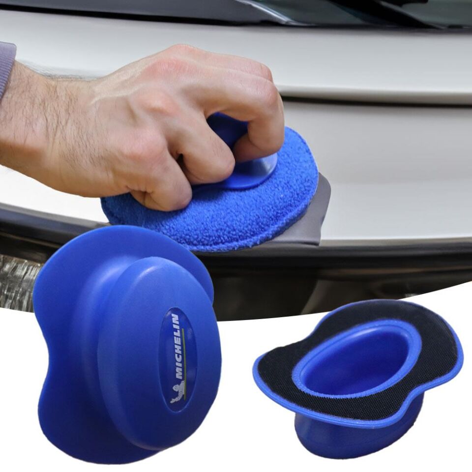 Michelin MC3510 3 Parça 130mm Velkro Cırtlı Mikrofiber Oto Yıkama, Parlatma ve Cila Süngeri