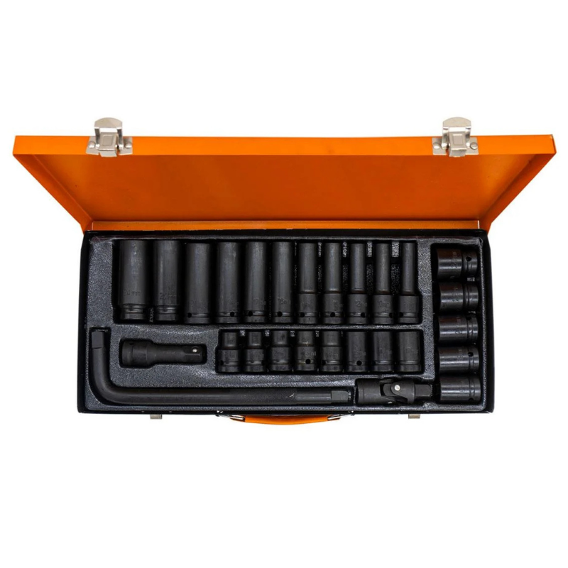 1/2 Darbeli Havalı Kısa ve Uzun Lokma Takımı 27 Parça